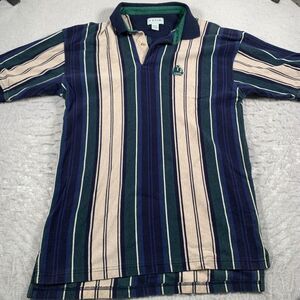 IZOD Polo Mens Large Blue Green White Cotton‎ Vintage